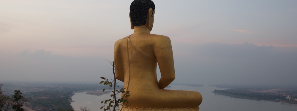 Golden Buddha looking over Pakse blog