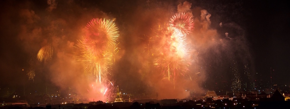Firework new year eve bankok 2015