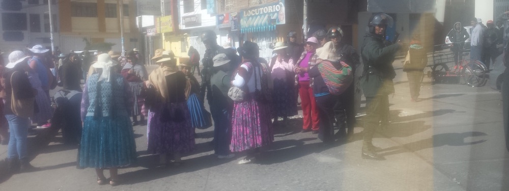 Demonstranten in Puno
