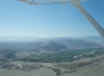Uitzicht vanuit het vliegtuigje over Nazca
