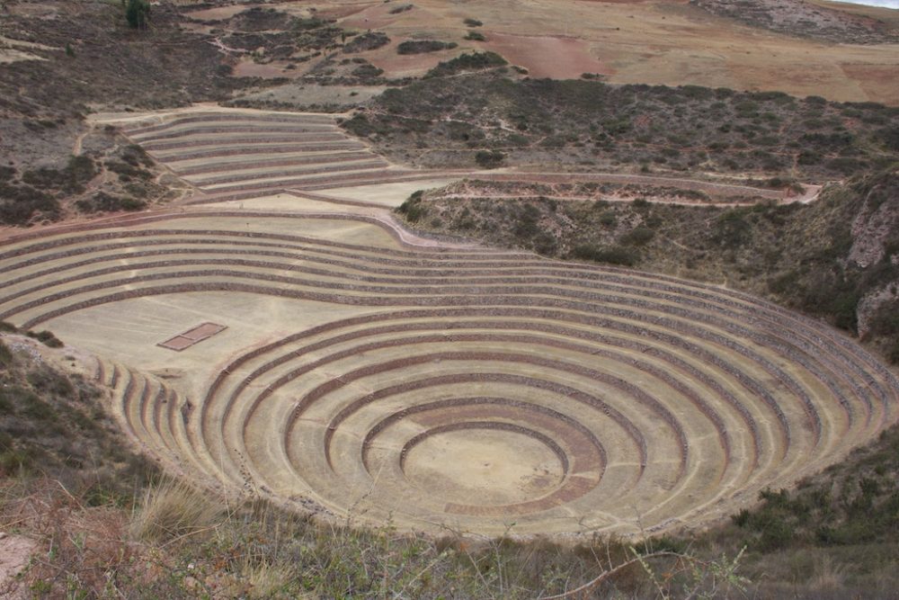 Inca laboratorium Moray, sacred valley