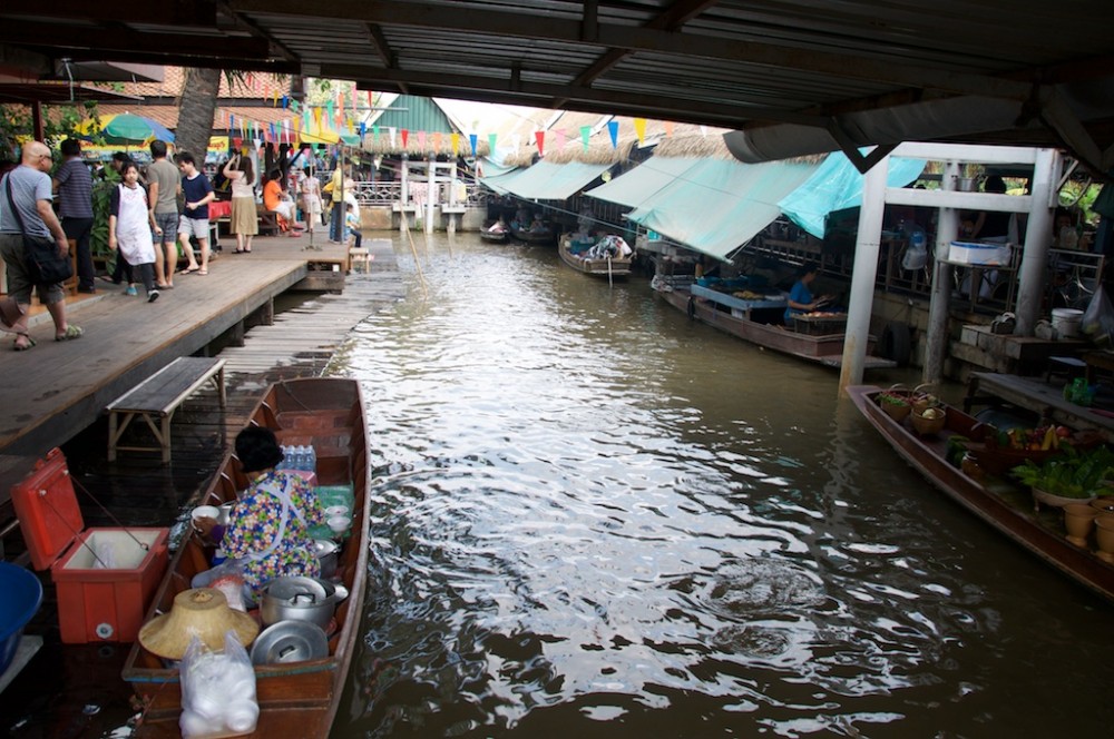 Boats at Taling Chan Floating Market, Bangkok
