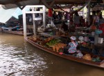 Food being prepared at Taling Chan Floating Market, Bangkok