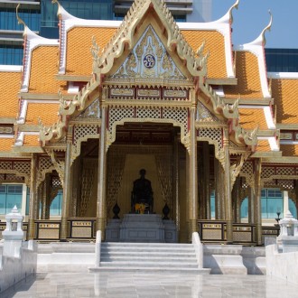 Temple at River front, Bangkok