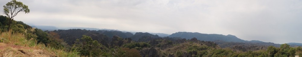 Panorama karst mountains
