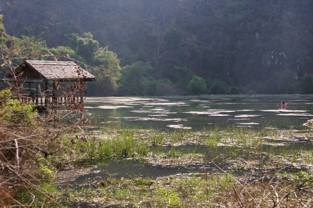 Lake near buddha cave
