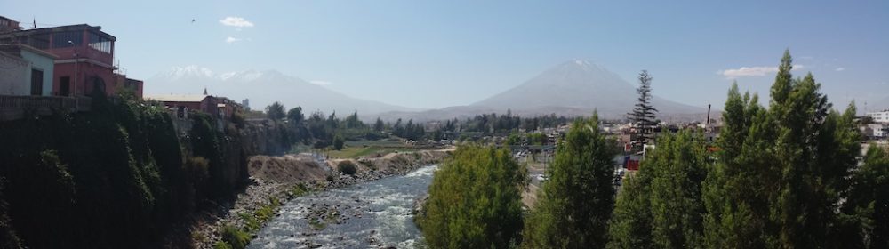 Uitzicht vanuit het centrum van Arequipa