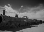 Oude trein bij Uyuni